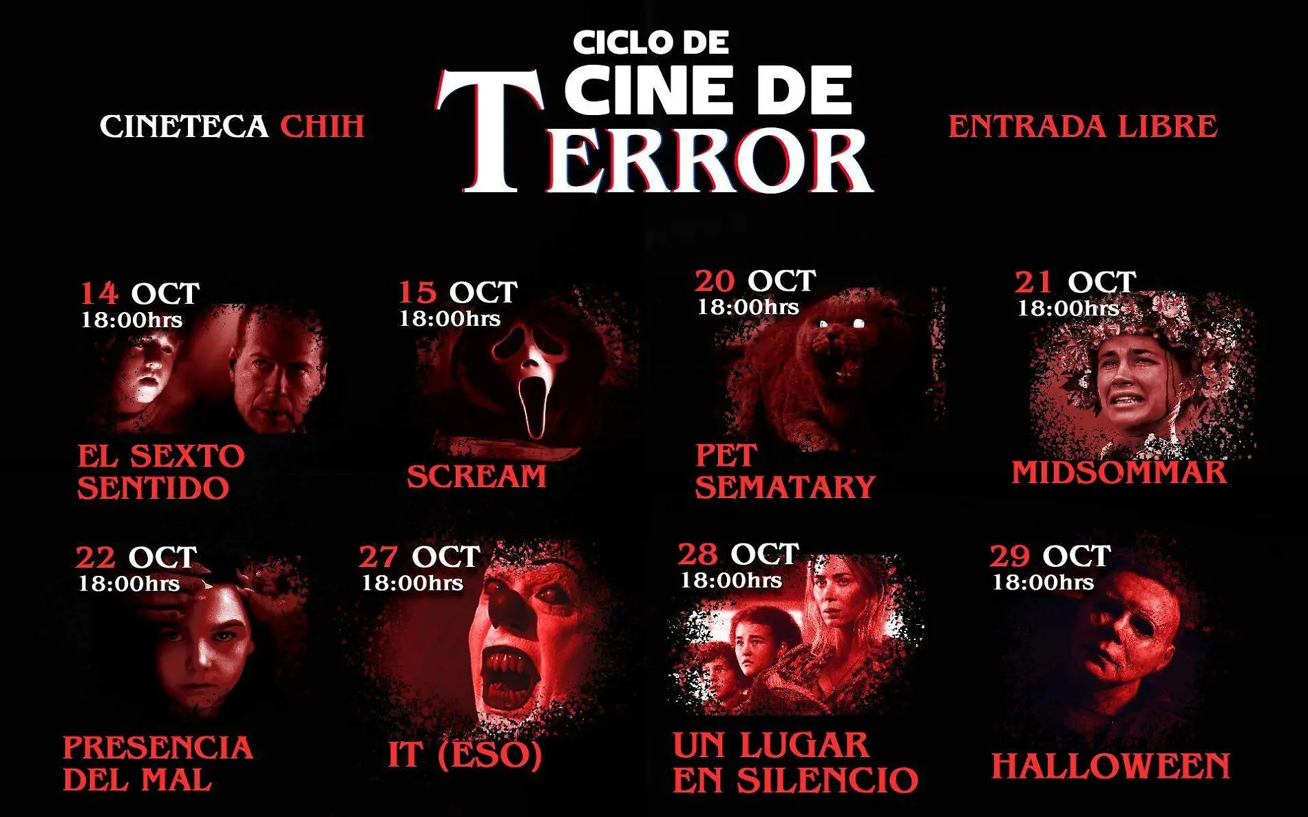 ciclo cine de terror